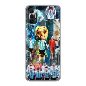 Чехлы Месси для TECNO Spark 7 (KF6n) (AlphaPrint) (Аргентина Месси)