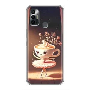 Чехол с мемом Тралалело тралала на TECNO Spark 7 (KF6n) (Балерина капучина)