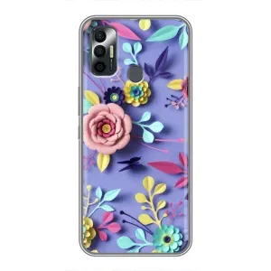 Чехлы с Цветами для TECNO Spark 7 (KF6n) (VPrint) (Цветочный дизайн)