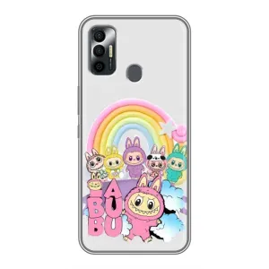 Чохол з Лабубу на TECNO Spark 7 (KF6n) (Фон Лабубу)