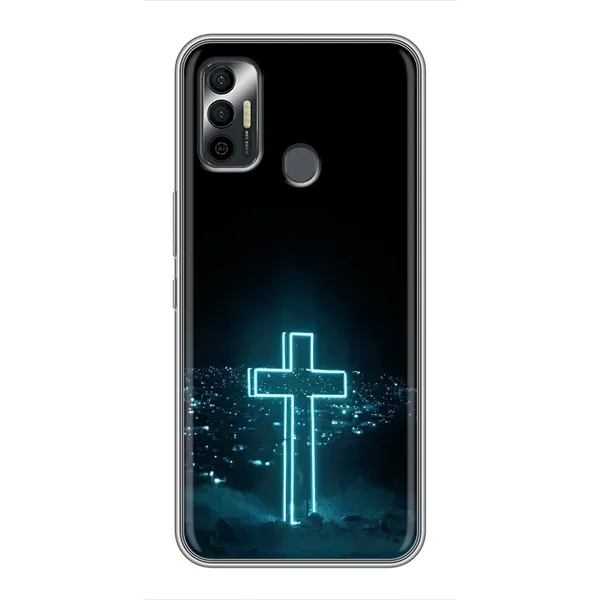 Чехол с принтом «Крест и город» для TECNO Spark 7 (KF6n) Чехол с принтом «Крест и город» для TECNO Spark 7 (KF6n)