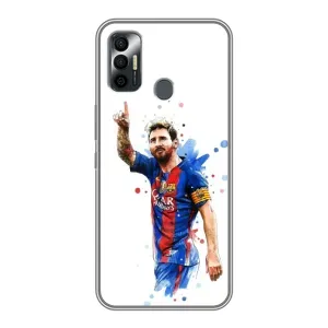 Чехлы Месси для TECNO Spark 7 (KF6n) (AlphaPrint) (Лео Месси)