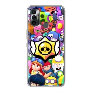 Чехол для TECNO Spark 7 (KF6n) Бравл Старс (VPrint) (Лого Brawl Stars)
