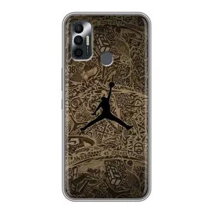 Чехлы для TECNO Spark 7 (KF6n) - с картинкой JORDAN (AlphaPrint) (Logo Jordan)