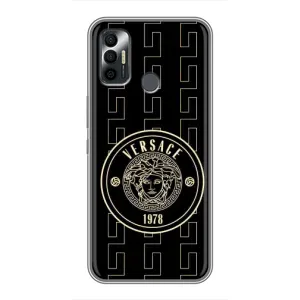Чохли VERSACE для ТЕКНО СПАРК 7 (KF6n) (PREMIUMPrint) (Лого Версаче)