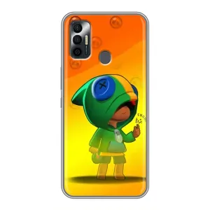 Чехол для TECNO Spark 7 (KF6n) Бравл Старс (VPrint) (Хлопчик Леон)