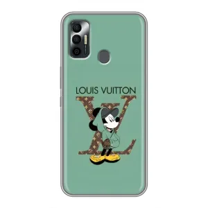 Чехлы Луи Витон для TECNO Spark 7 (KF6n) (AlphaPrint - LOUIS VUITTON) (Микки Маус LV)
