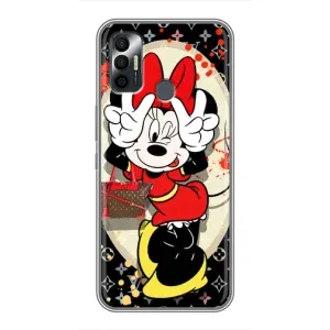 Чохол Disney Mouse TECNO Spark 7 (KF6n) (PREMIUMPrint) (Мінні peace)