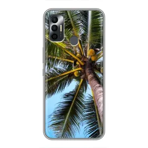 Силіконовий чохол з КАРТИНКАМИ літо для TECNO Spark 7 (KF6n) (AlphaPrint) (Пальма)