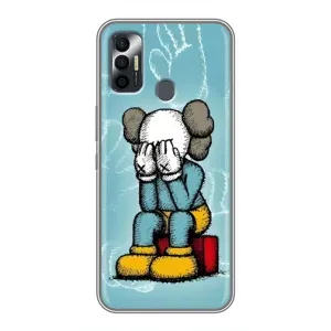 Чохли для TECNO Spark 7 (KF6n) - Bearbrick Louis Vuitton (PREMIUMPrint) (Плач Bearbrick)