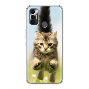 Чохли з Котиками для TECNO Spark 7 (KF6n) (VPrint) (Прижок кота)