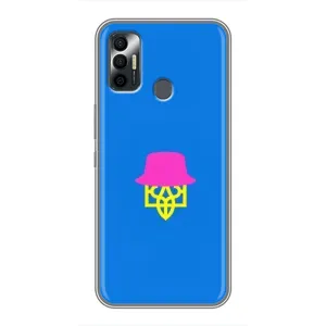 Чехлы для TECNO Spark 7 (KF6n)  Укр. Символика (AlphaPrint) (Шапка на гербу)