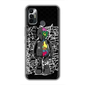 Чохли для TECNO Spark 7 (KF6n) - Bearbrick Louis Vuitton (PREMIUMPrint) (Стиль Bearbrick)