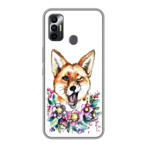 Чохли з картинкою Лисичка для TECNO Spark 7 (KF6n) (VPrint) (Весела лисичка)