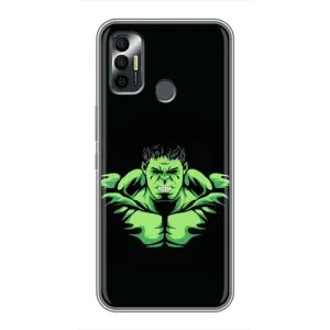 Чохли з героями Марвел TECNO Spark 7 (KF6n) (VPrint) (Зелений Халк)