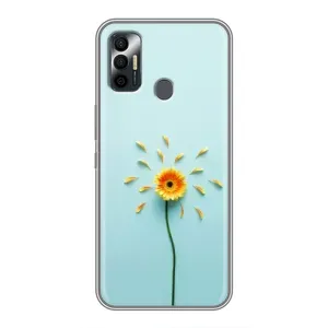 Чехлы с Цветами для TECNO Spark 7 (KF6n) (VPrint) (Желтый цветок)