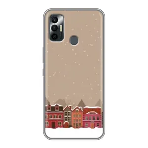 Новорічні, Святкові Чохли для TECNO Spark 7 (KF6n) - 2024 год (Зимове місто)