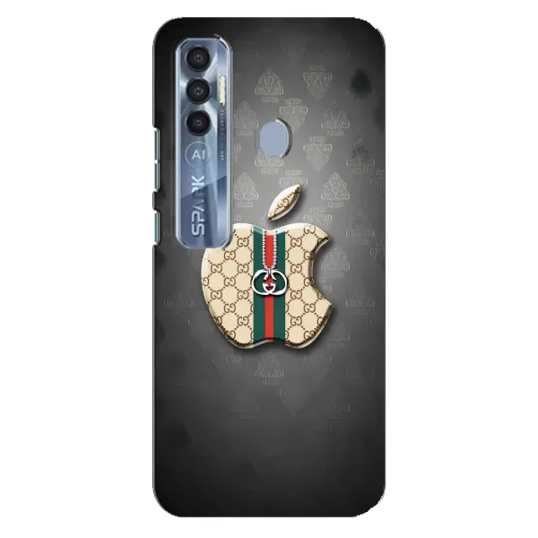 Чохол з принтом «Apple gucci» для TECNO Spark 7 Pro