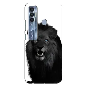 Чохли з картинкою животних TECNO Spark 7 Pro (Чорний ЛЕВ)