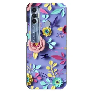 Чохли з квітами для TECNO Spark 7 Pro (VPrint) (Дизайн квітів)