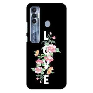 Чехлы для любимой на Техно Спарк 7 Про (VPrint) (Цветы LOVE)