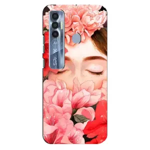 Чехлы (ART) Цветы на TECNO Spark 7 Pro (VPrint) (Очі в квітах)