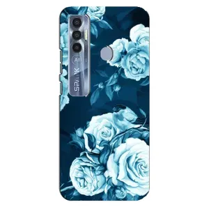 Чехлы (ART) Цветы на TECNO Spark 7 Pro (VPrint) (Блактині бутони)