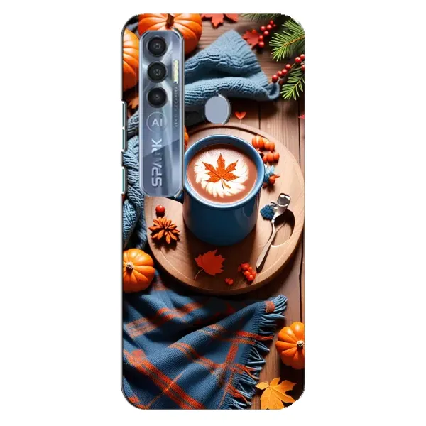Чехол с принтом «Кофе и тыковки» для TECNO Spark 7 Pro Чехол с принтом «Кофе и тыковки» для TECNO Spark 7 Pro