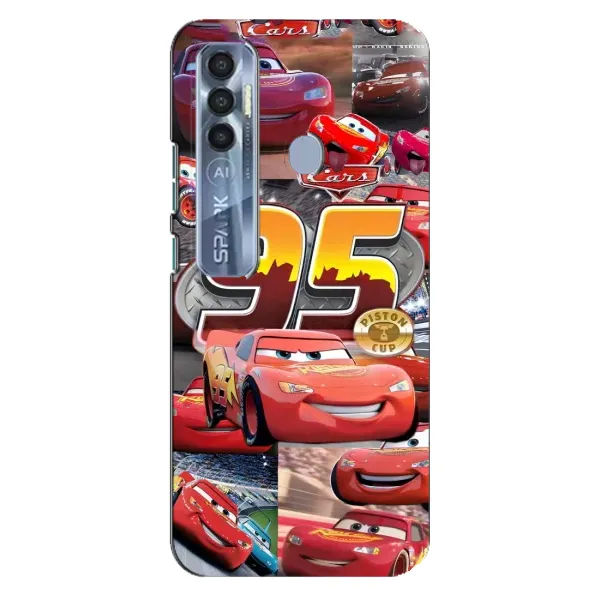 Чохол з принтом «Колаж Блискавка Маквін» для TECNO Spark 7 Pro Чохол з принтом «Колаж Блискавка Маквін» для TECNO Spark 7 Pro