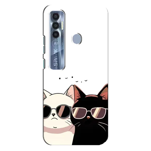Чохол з принтом «Коти в окулярах» для TECNO Spark 7 Pro Чохол з принтом «Коти в окулярах» для TECNO Spark 7 Pro