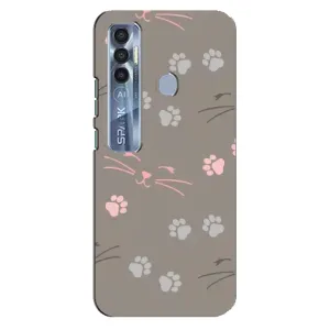 Чохол з малюнком кіт на TECNO Spark 7 Pro (Лапи і вуса)