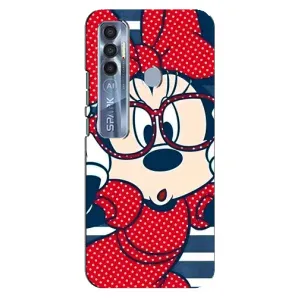 Міккі Маус чохол для TECNO Spark 7 Pro (AlphaPrint - Мультяшні) (Маус в окулярах)