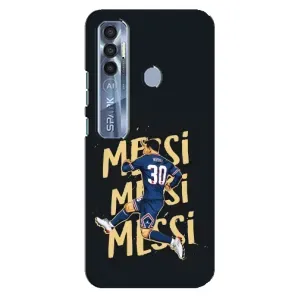 Чехлы для TECNO Spark 7 Pro (Leo чемпион) (AlphaPrint) (Messi ПСЖ)