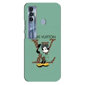 Чохли Луі Вітон для TECNO Spark 7 Pro (AlphaPrint - LOUIS VUITTON) (Міккі Маус LV)