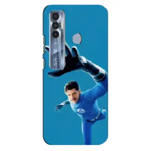 Чохол з принтом Фантастична четвірка для TECNO Spark 7 Pro (Містер Фантастік супергерой)