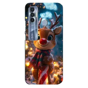 Чехол с принтом «Олень с шарфом» для TECNO Spark 7 Pro