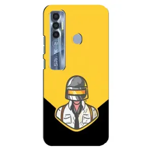 Чеjхол PUBG для ТЕКНО  Спарк 7 Про (AlphaPrint) (Пабг в шоломі)