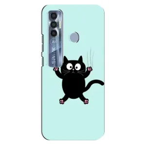 Чохол з принтом для TECNO Spark 7 Pro (AlphaPrint) Модні коти (Падаючий кіт)