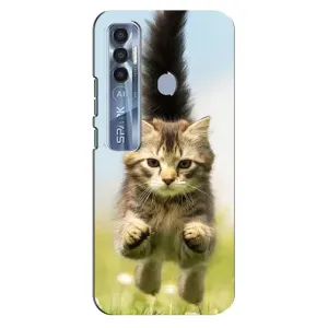 Чохли з Котиками для TECNO Spark 7 Pro (VPrint) (Прижок кота)