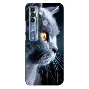 Чохли з Котиками для TECNO Spark 7 Pro (VPrint) (Сірий Кіт)