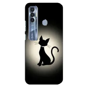 Чохол з принтом для TECNO Spark 7 Pro (AlphaPrint) Модні коти (Силует котика)