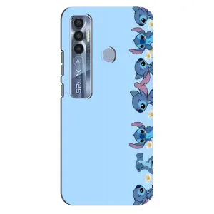 Чехол с принтом Стич на TECNO Spark 7 Pro (Стич фон)