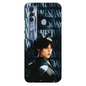 Чохли Венсдей на TECNO Spark 7 Pro Уенсдей (AlphaPrint) (Венздей кішка)