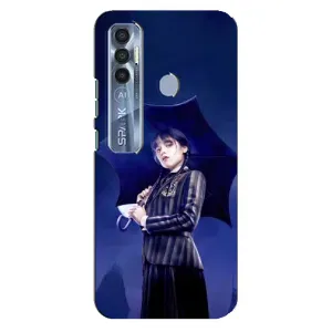 Чохли Венсдей на TECNO Spark 7 Pro Уенсдей (AlphaPrint) (Венздей з парасолькою)