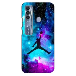 Чехлы для TECNO Spark 7 Pro - с картинкой JORDAN (AlphaPrint) (Яркий Джордан)