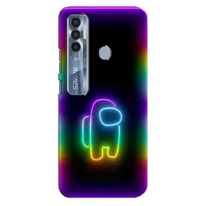 Чохли Амонг Ас для TECNO Spark 7 Pro (AlphaPrint) (Яскравий скін)