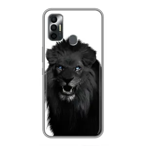 Чехлы с картинками животных TECNO Spark 7P (Черный ЛЕВ)