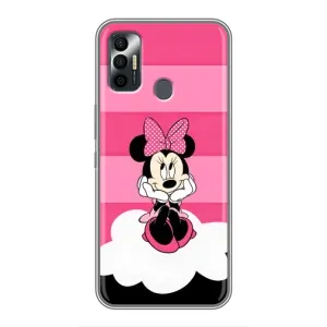 Эксклюзивный чехол для TECNO Spark 7P (AlphaPrint - Мультяшные) (Девочка Maus)