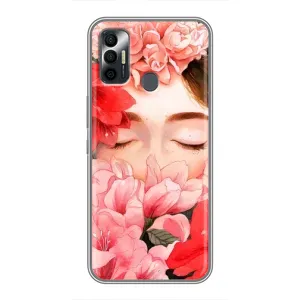 Чехлы (ART) Цветы на TECNO Spark 7P (VPrint) (Очі в квітах)