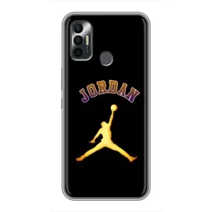 Чехлы для TECNO Spark 7P - с картинкой JORDAN (AlphaPrint) (Jordan Gold)